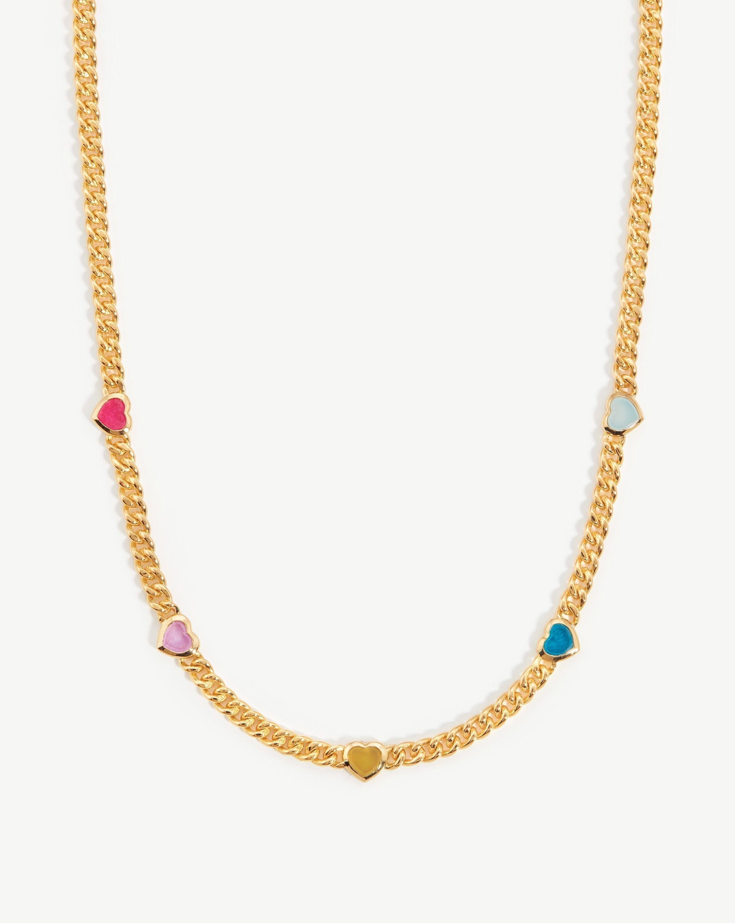 Jelly Heart Gemstone Charm Necklace - 18k Gold Plated Multi Quartz Crystal Pendant | Elegant Jewelry Gift for Women, Perfect for Valentine's Day, Anniversary & Special Occasions
