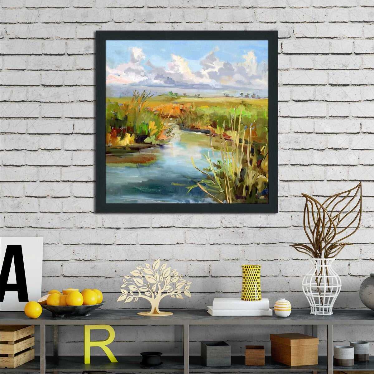 Afternoon Skies by Carol Hallock - Premium Acrylic Wall Art Print - Modern Home & Office Decor for Living Room, Bedroom, or Workspace