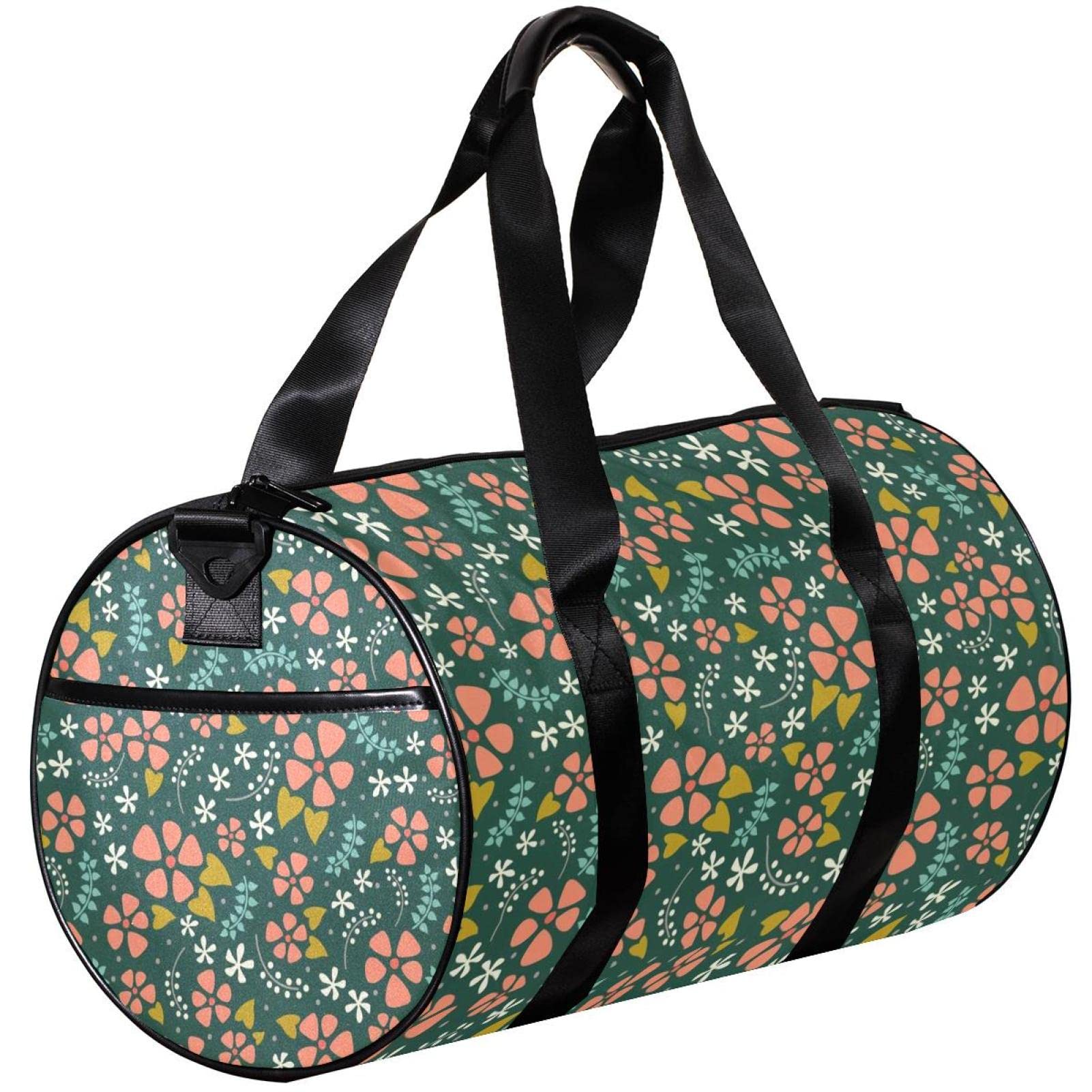 **Stylish Gym Duffle Bag for Women & Men - Floral Workout Bag for Sports, Travel & Fitness - Perfect for Gym, Yoga & Weekend Getaways**