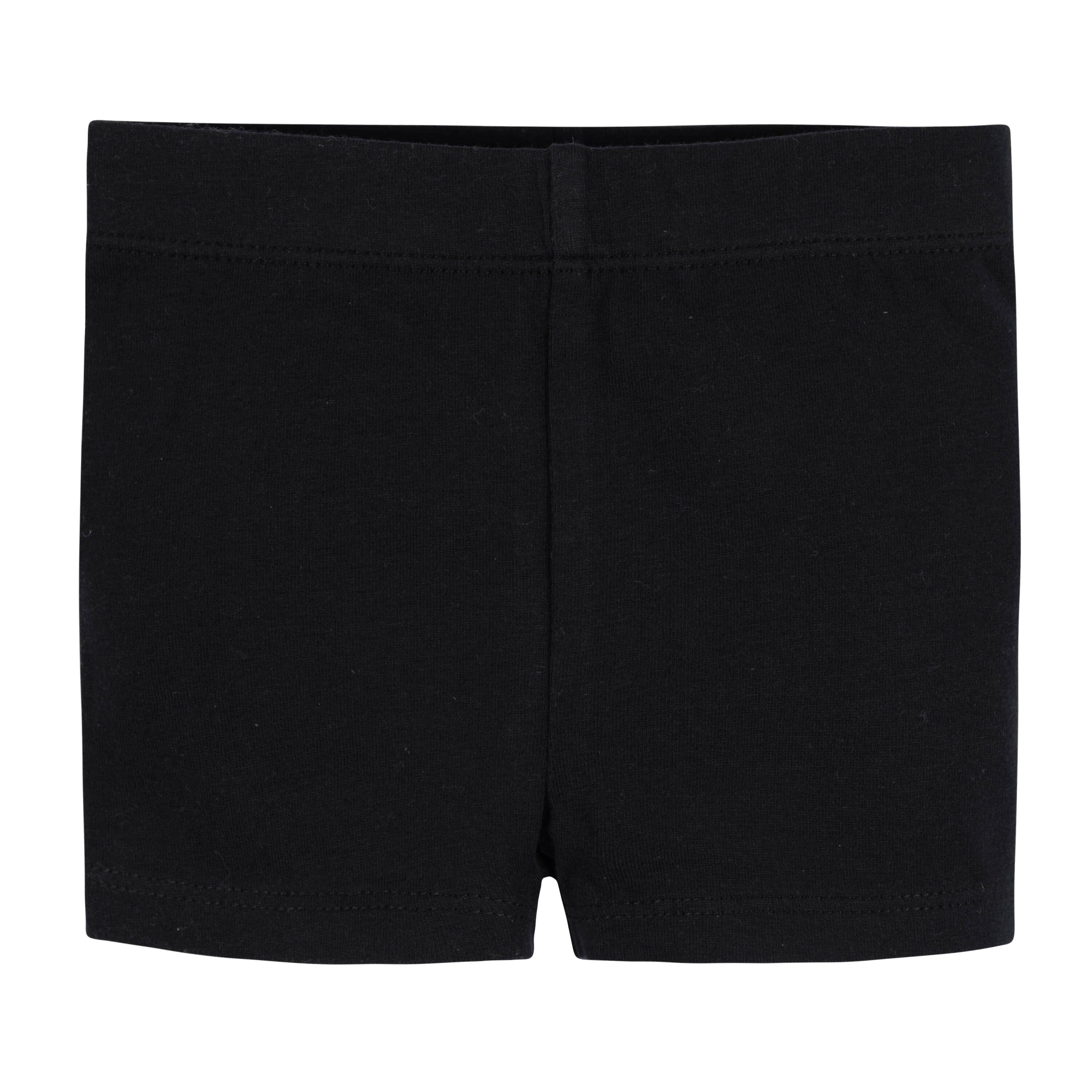 3 Pack Baby & Toddler Girls Floral Pull-On Bike Shorts - Soft Stretchy Cotton Playwear for Playdates, Daycare & Outdoor Activities