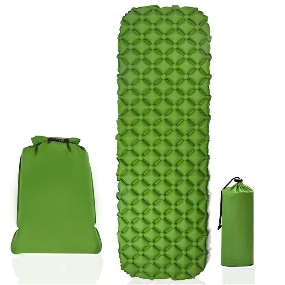 **QYER Inflatable Air Mattress - Ultra Lightweight, Self-Inflating Camping Mattress for Outdoor Adventures, Hiking, Car Camping & Travel - Twin Size (Includes Inflate Bag) - Perfect for Backpacking, Beach Trips & Guest Beds**