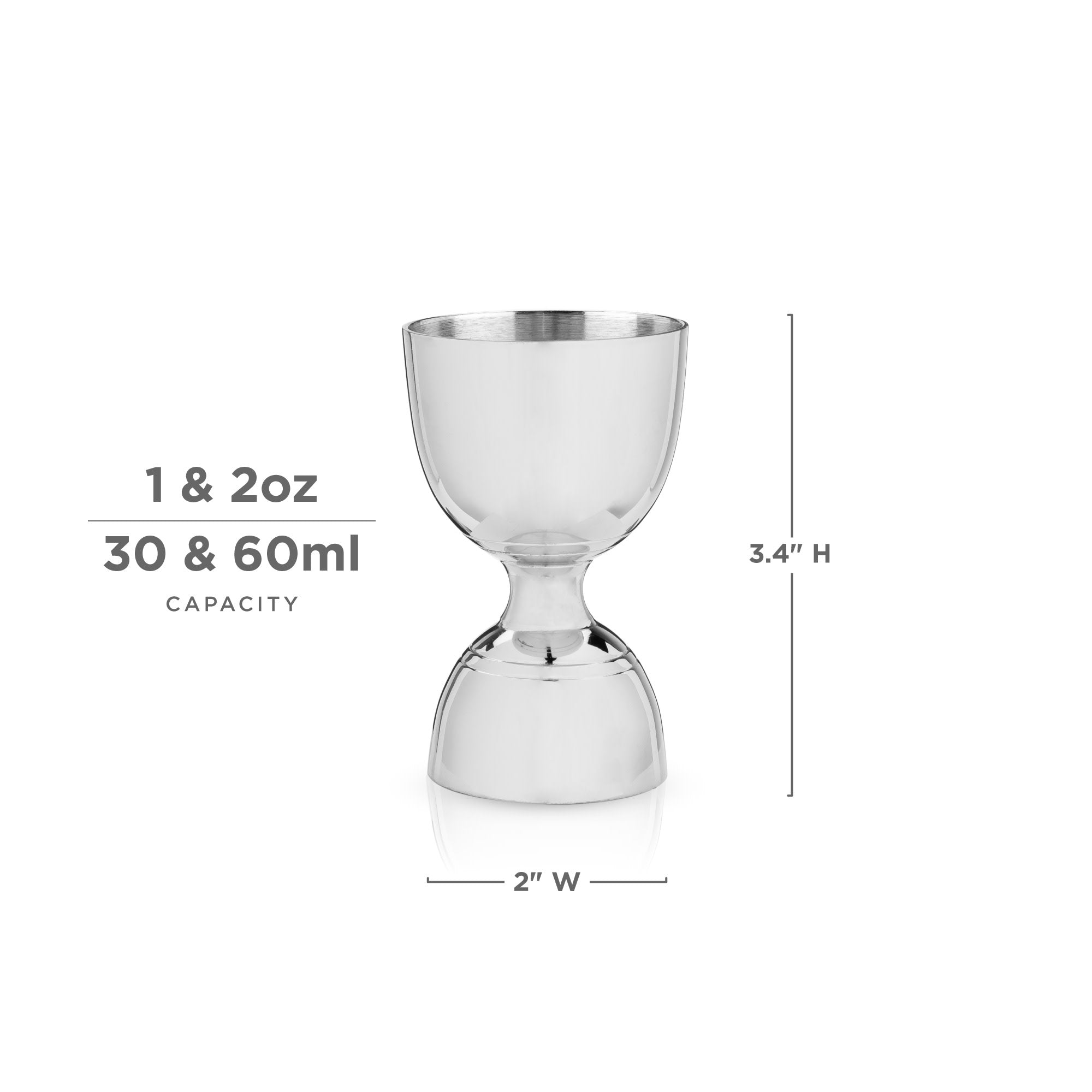 Harrison Canterbury Jigger - Premium Stainless Steel Cocktail Mixing Tool for Bartenders & Home Bars | Perfect for Crafting Martinis, Old Fashioned & More | Ideal for Home Mixology, Professional Bars & Gifts