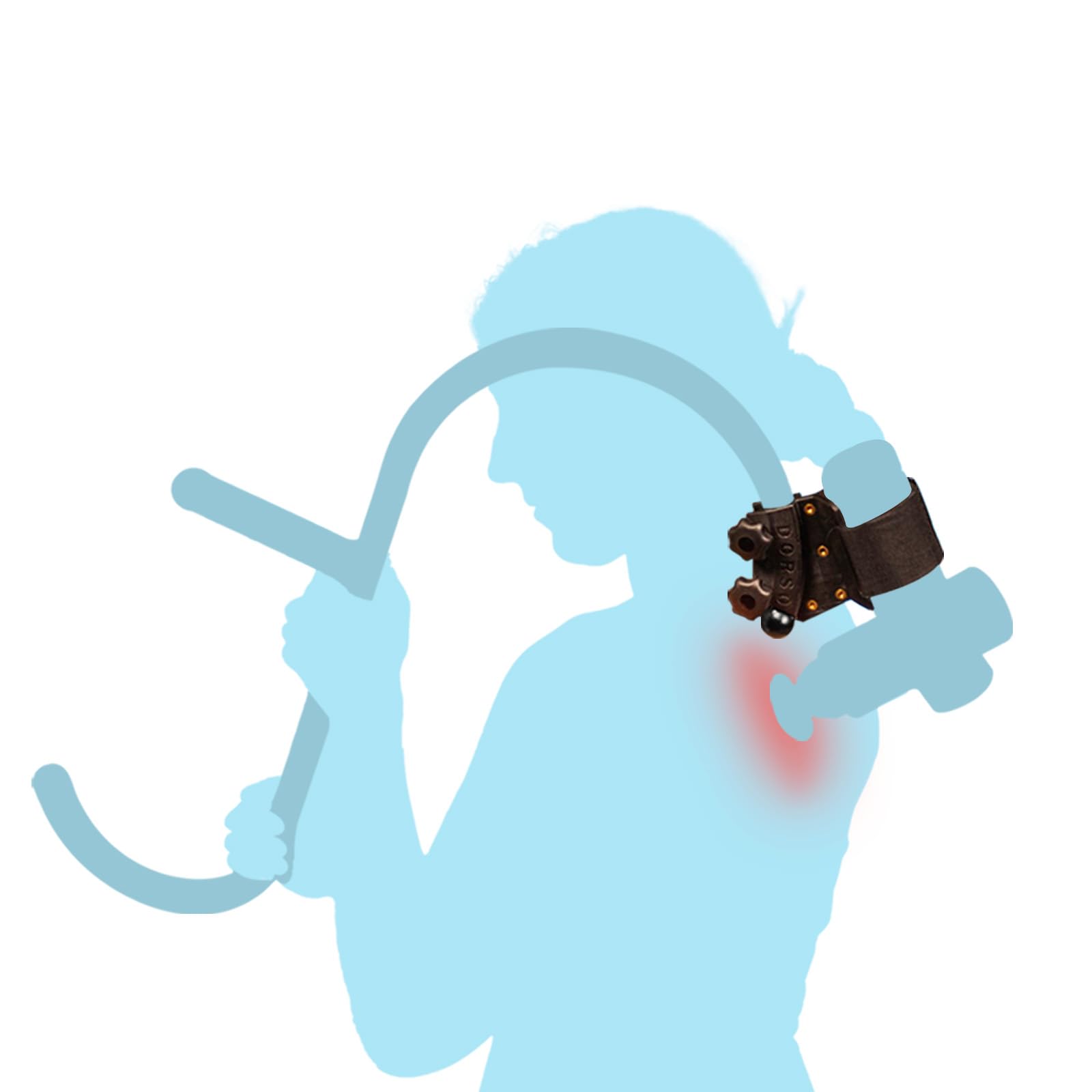 Dorso Massage Gun Attachment - Extend Reach for Deep Tissue Percussion Therapy | Perfect for Back, Shoulder & Hard-to-Reach Areas