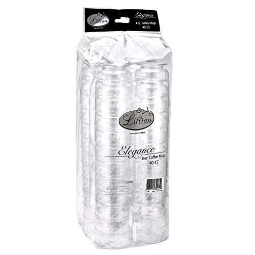 Lillian Tablesettings Elegance Coffee Mug - 8-Ounce Clear Glass Cups (Set of 320) - Perfect for Restaurants, Cafes & Bulk Catering Events