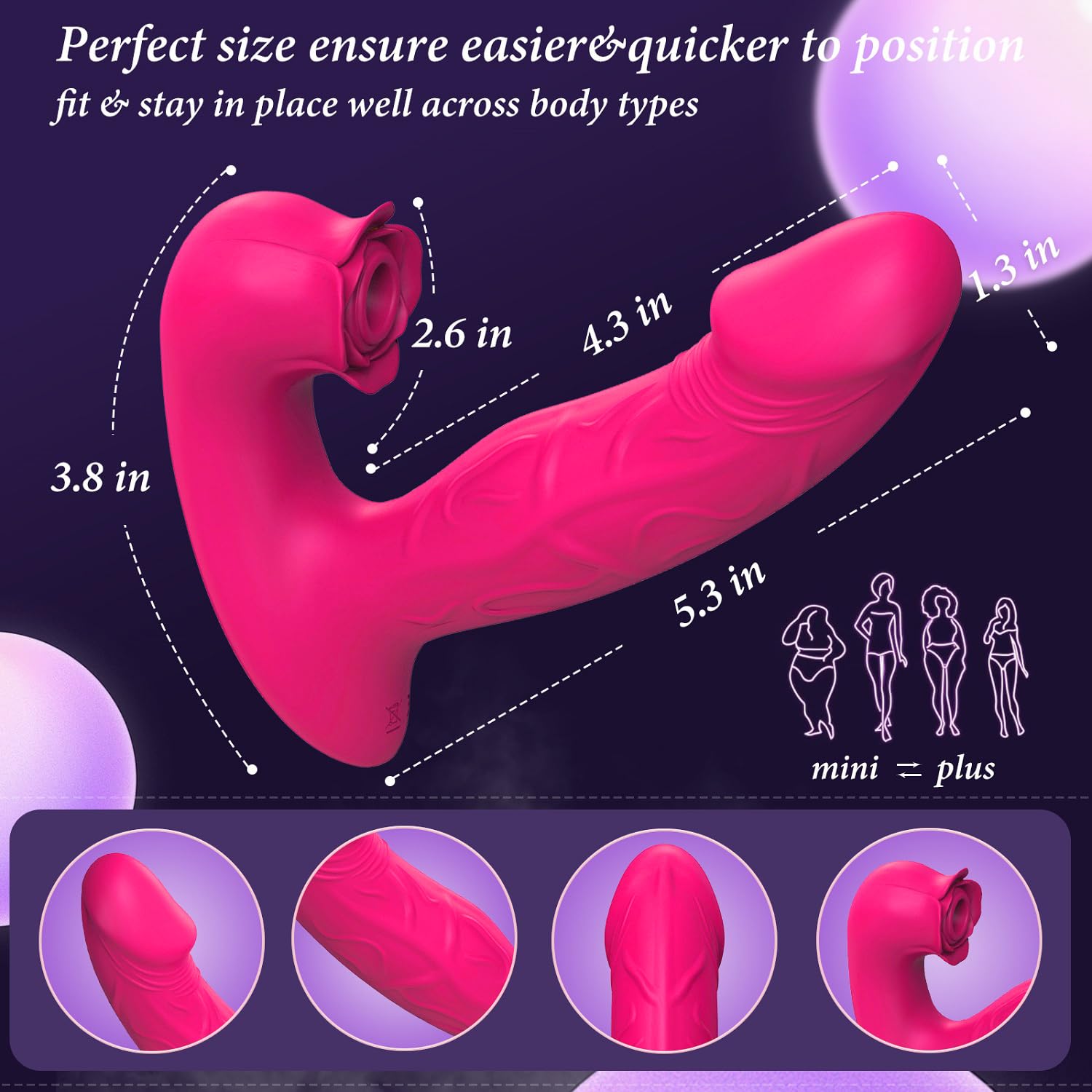 Powerful Clitoral Vibrator for Women - 9 Suction & Vibration Modes, Rechargeable Silicone Sex Toy with App & Remote Control - Perfect for Couples Play, Solo Pleasure & Discreet Use at Home