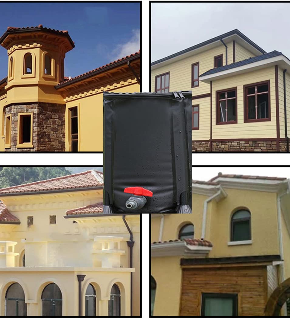 Collapsible 100 Gallon Water Storage Tank - Portable Garden Water Barrel for Drought-Resistant Gardening, Farming & Emergency Use - Black (380L/70 x 98cm) - Ideal for Outdoor Irrigation, Livestock Watering & Disaster Preparedness