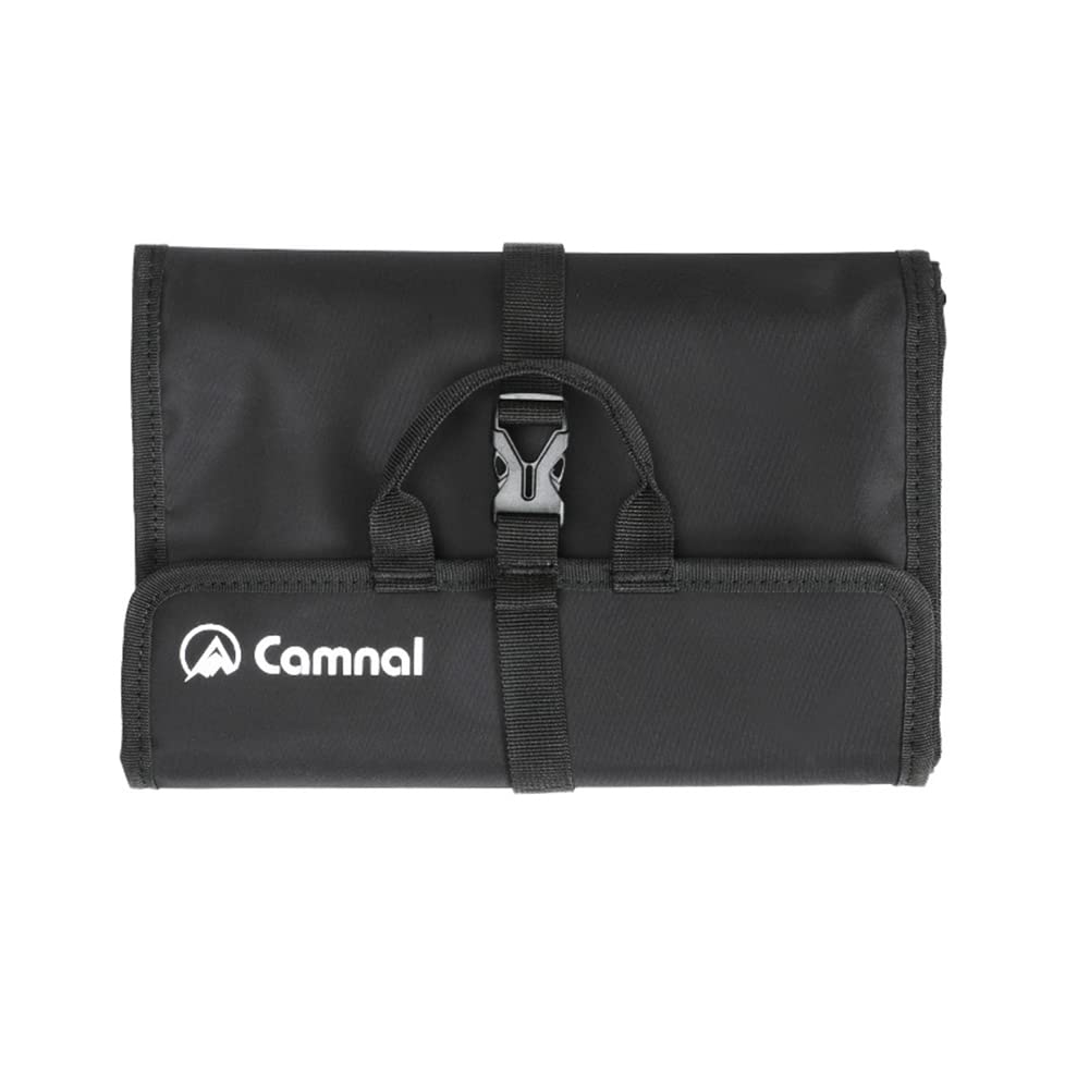 Climbing Quickdraw Storage Bag - Durable Waterproof Foldable Gear Organizer with Carabiner Hook for Rock Climbing Equipment | Perfect for Outdoor Adventures & Gear Organization (Black)