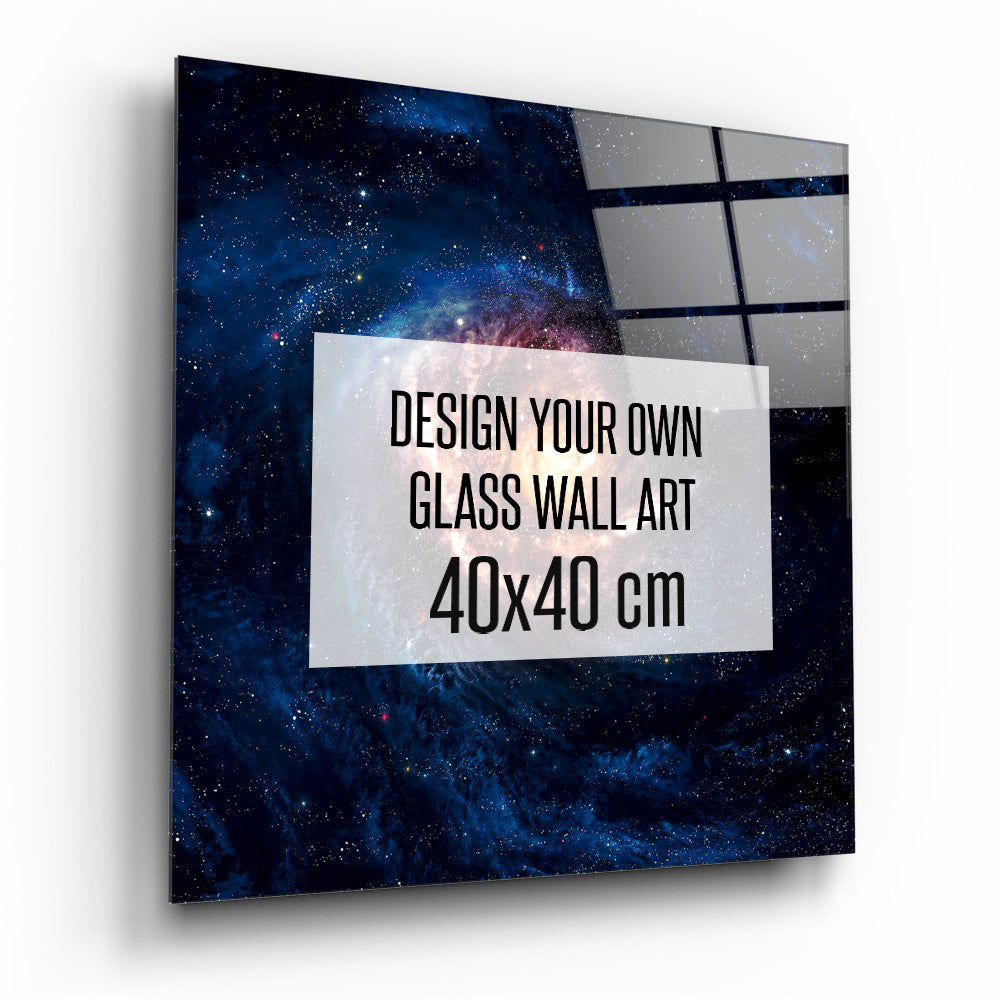 40x40 Custom Design Glass Wall Art - Personalized Home Decor for Living Room, Bedroom & Office - Unique Gift Idea for Housewarming & Wedding