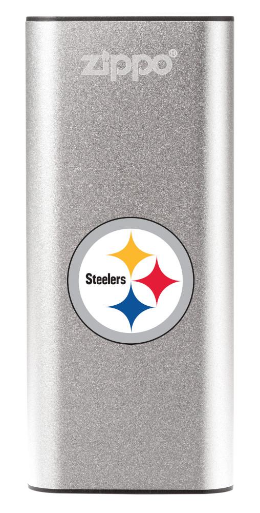 NFL Pittsburgh Steelers HeatBank® 3 Rechargeable Hand Warmer - Portable USB Heating Pad for Winter Sports, Camping & Outdoor Activities