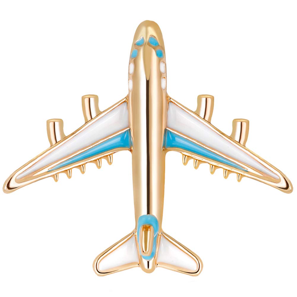 YAZILIND Vintage Aircraft Airplane Brooch Pin for Women - Elegant Corsage Jewelry for Formal Events, Weddings & Office Wear