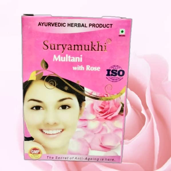 **Suryamukhi Multani Herbal Powder with Rose Flavor - 600g | Natural Skin Cleanser & Blood Circulation Booster | Export Quality | Perfect for Spa, Facial & Ayurvedic Skincare**