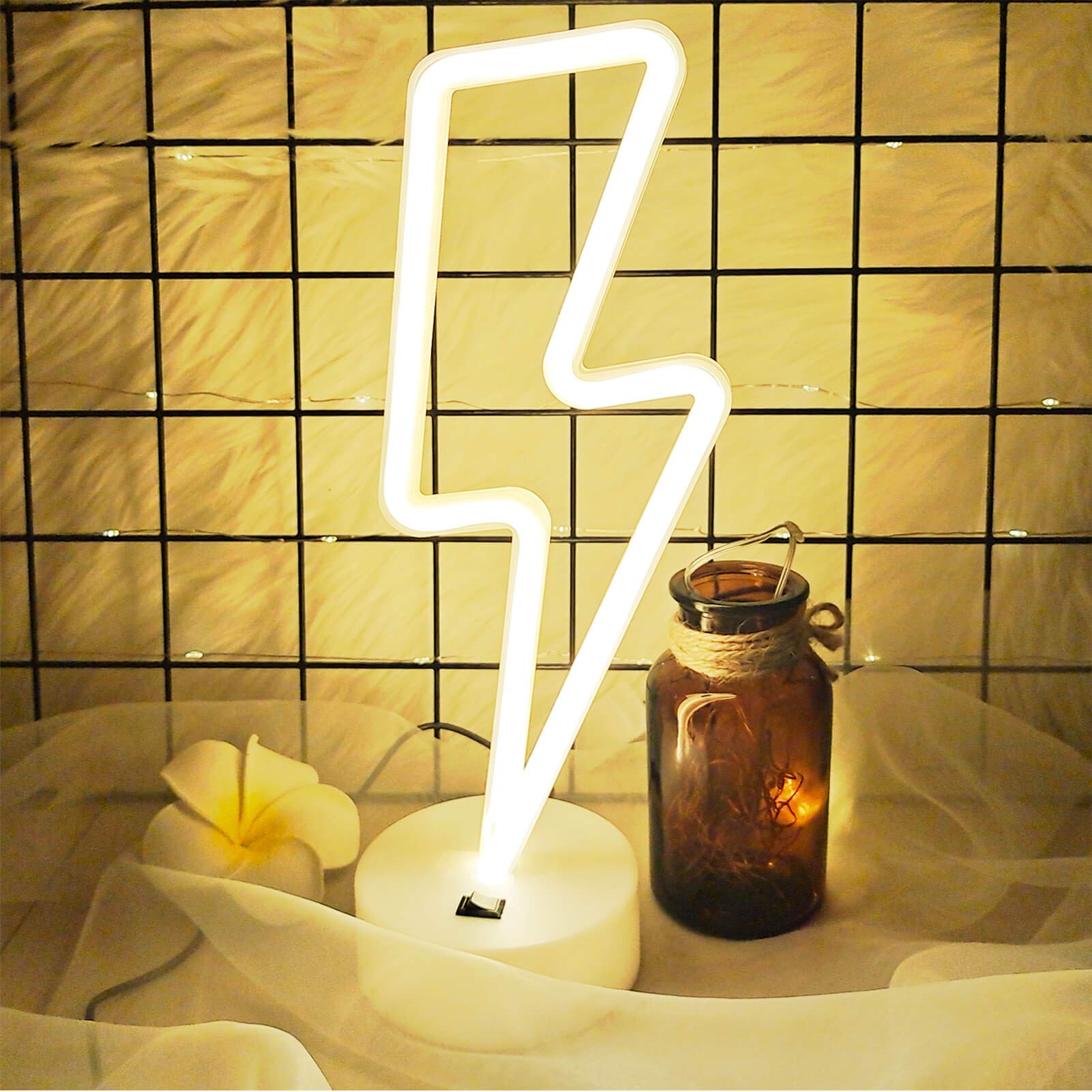 **Vintage Neon LED Room Sign - USB/Battery Powered Warm White Bedroom Light for Teen Girls - Cute Wall Decor, Gift Idea for Birthday & Dorm Room - Perfect for Bedrooms, Parties & TikTok Backgrounds**