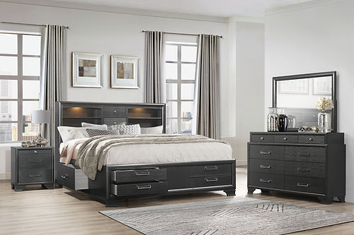 Ava Modern Classic Bedroom Set with Smart Functionality - Stylish & Functional Furniture for Small Spaces, Apartments & Guest Rooms