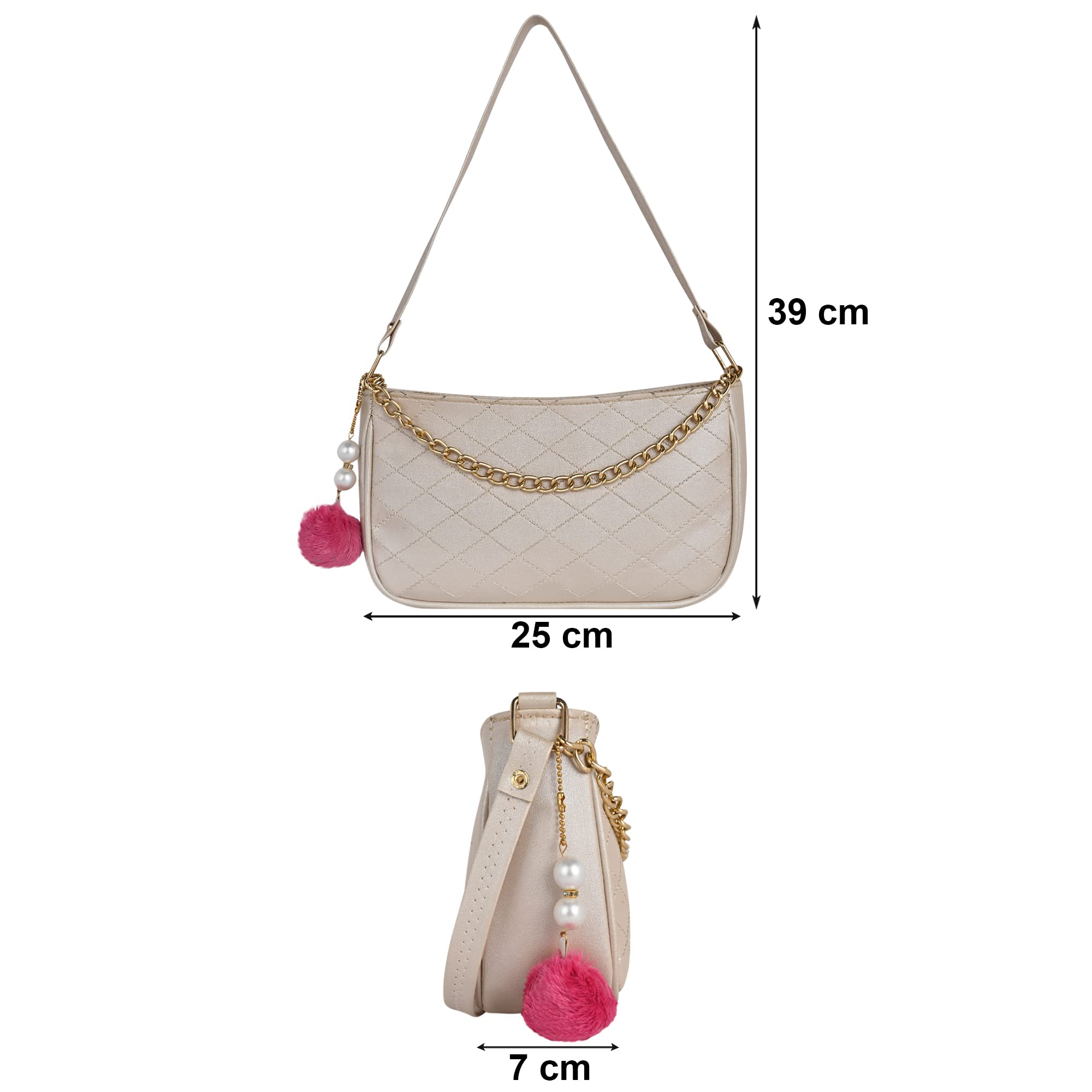 Fargo Women's PU Leather Crossbody Sling Bag with Chain Strap - Fashion Shoulder Purse for Daily Use, Travel & Shopping (300-305)