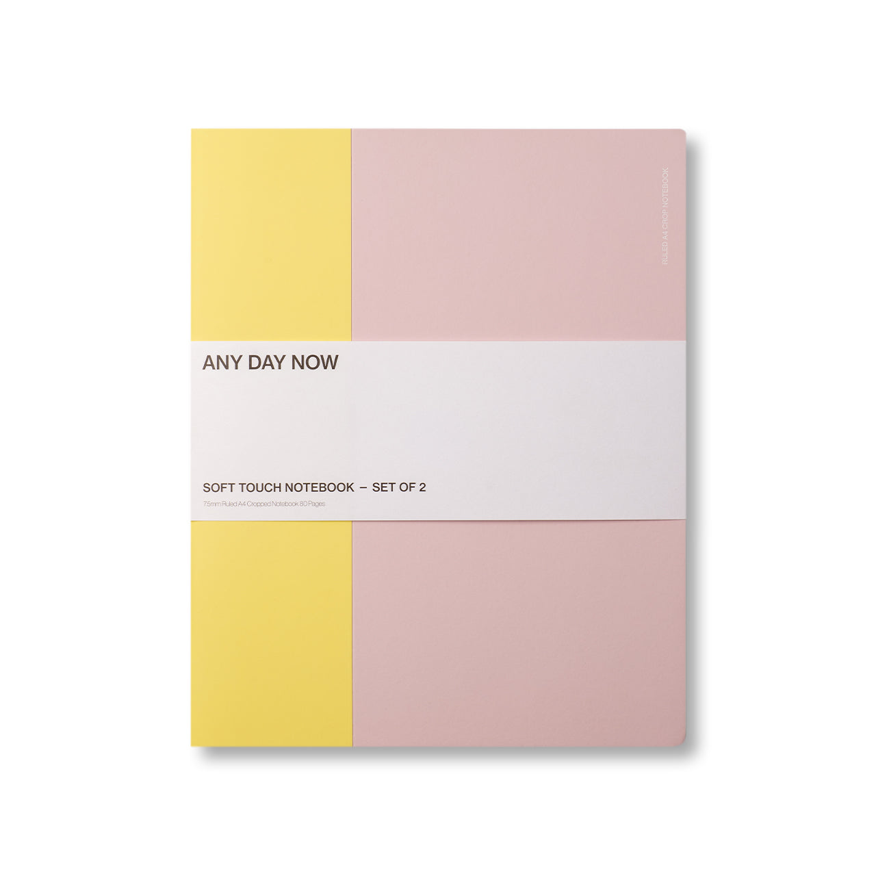 Premium Soft Touch A4 Notebook Set of 2 - Lined Journal for Office, School & Creative Writing - Smooth Writing Paper for Professionals & Students