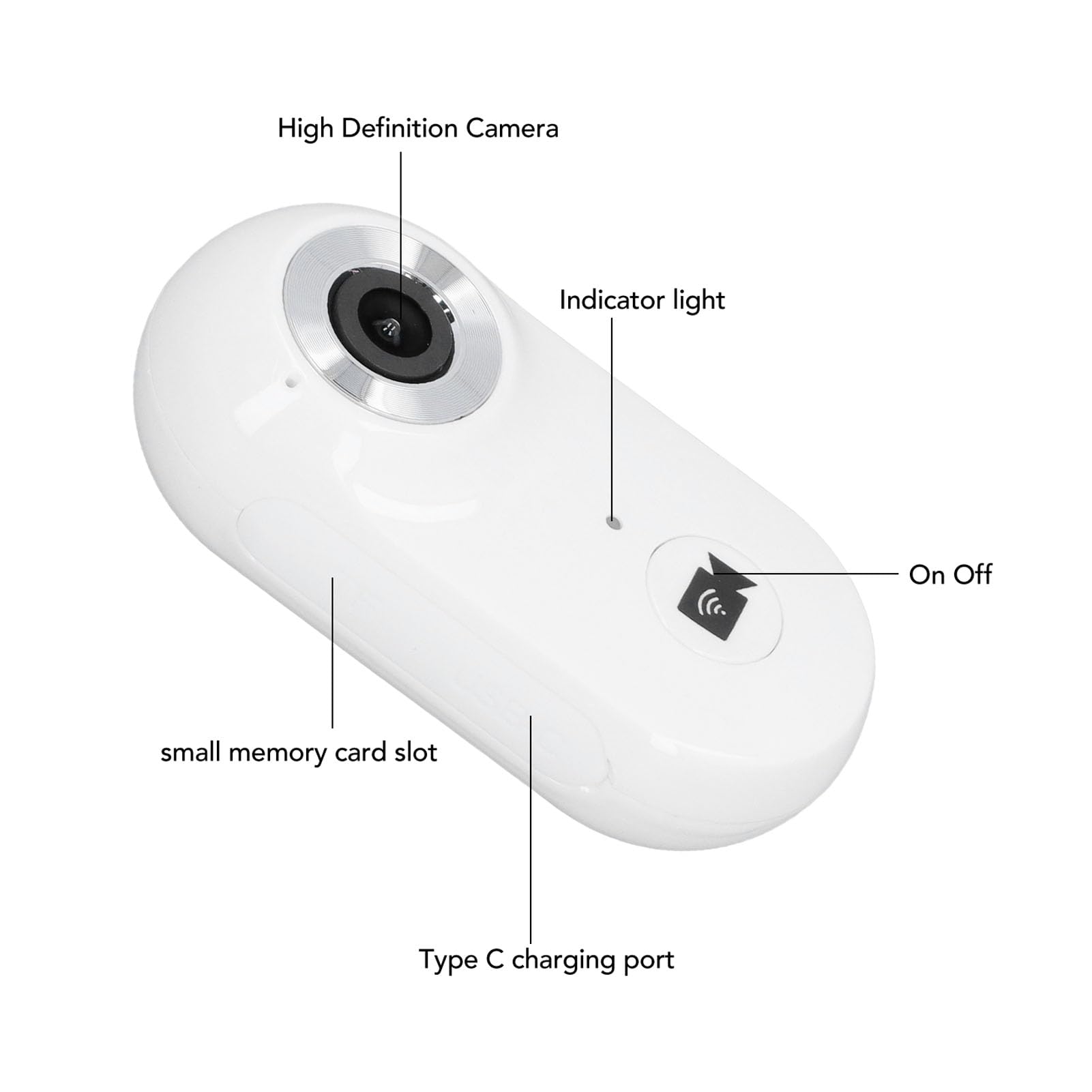 HD 1080P Cat Collar Camera - Mini Body Camera with 170° Wide Angle Lens | Waterproof Pet Action Camera for Cycling, Hiking & Outdoor Adventures | Perfect for Pet Monitoring, Home Security & Sports Recording