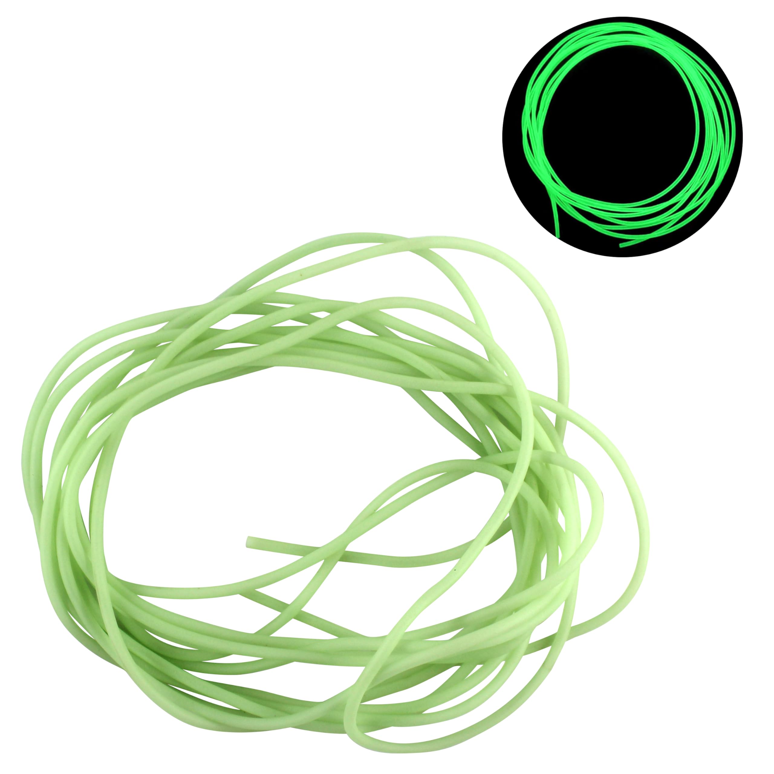 16.4ft Glow Fishing Tube - Green Luminous Soft Plastic Bait for Night & Deep Sea Fishing