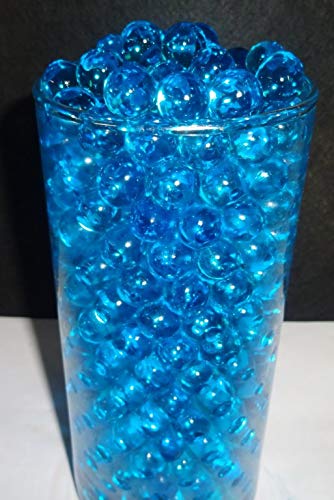Deco Water Beads - Premium Peacock Blue Vase Filler for Weddings, Home Decor & DIY Candle Holders | Sensory Play, Floral Arrangements & Event Centerpieces