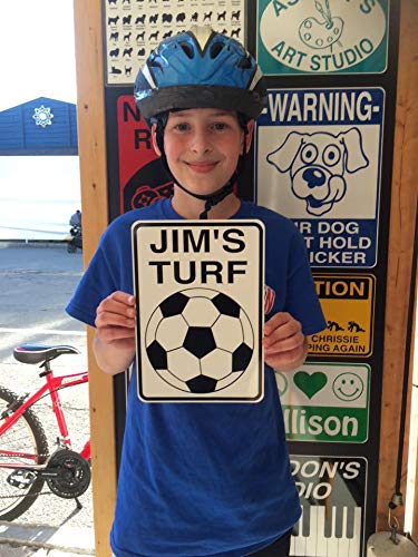 Personalized Soccer Sign - Custom Aluminum Metal Plaque for Sports Fans, Players & Coaches - Perfect for Home Decor, Team Gifts & Game Room Wall Art