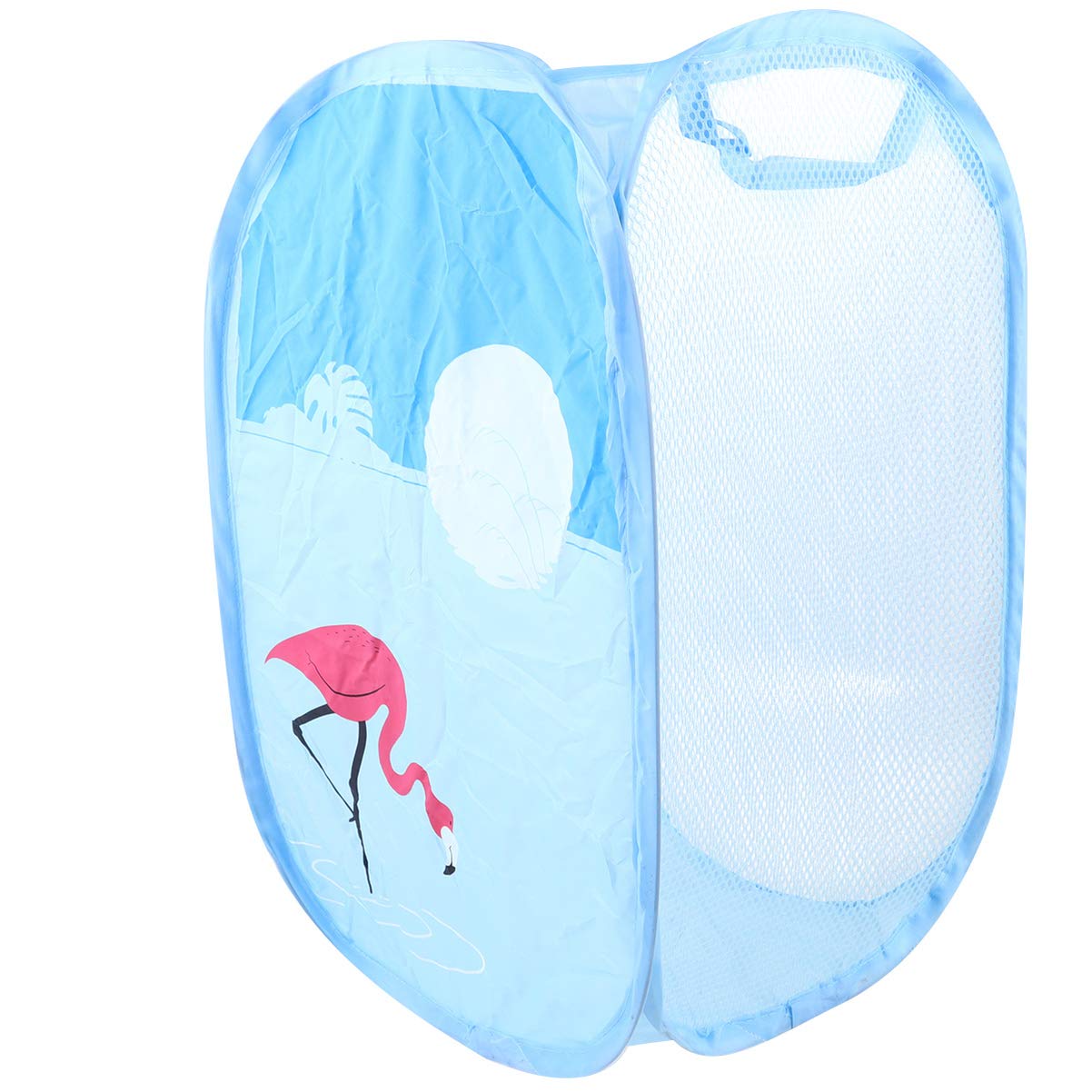 Cabilock 1-Piece Mesh Laundry Basket with Handles - Foldable Storage Bin for Clothes, Toys & Groceries | Portable Dirty Clothes Hamper for Home, Dorm & Travel Use