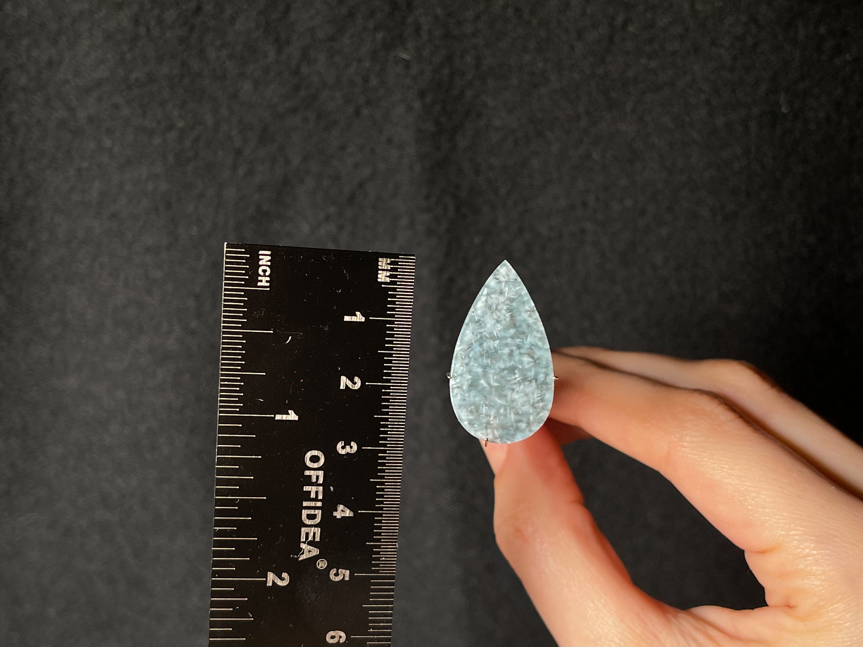 GILALITE Cabochon - Solid Blue Teardrop Medusa Paraiba Quartz Gemstone for Jewelry Making (44033) | Perfect for Necklaces, Earrings & DIY Craft Projects