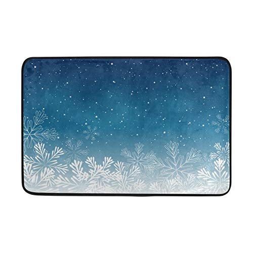 Christmas Doormat Blue Christmas Snowflake