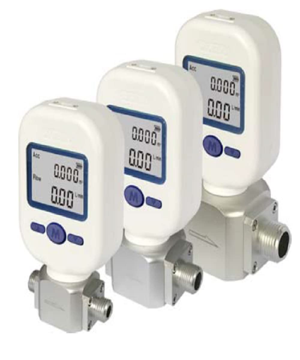 TOPCHANCES Digital Gas Flow Meter 0-200ml/min - Portable Air/Nitrogen/Oxygen Mass Flow Tester with LCD Display (Model MF5712) for Compressed & Inactive Gases - Perfect for Laboratory, Industrial & HVAC Applications