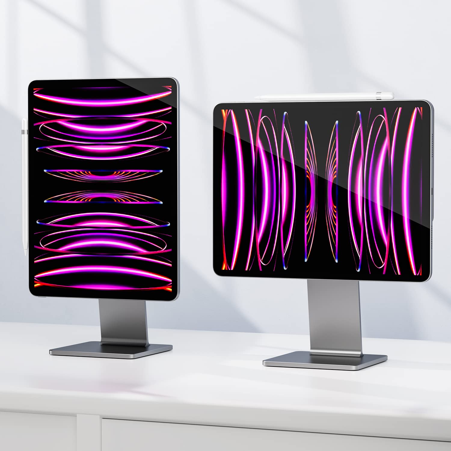 INVZI MagFree Pro Magnetic iPad Stand - Adjustable & Rotatable Floating Holder for iPad Pro 12.9