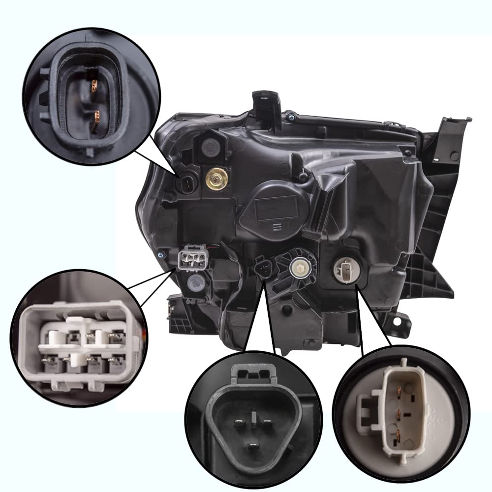 Brock Aftermarket Replacement LED Headlight Assembly - Left Driver Side with Smoked Chrome Accent for 2019-2021 Toyota Tundra | Durable Lighting Upgrade for Night Driving & Off-Road Adventures