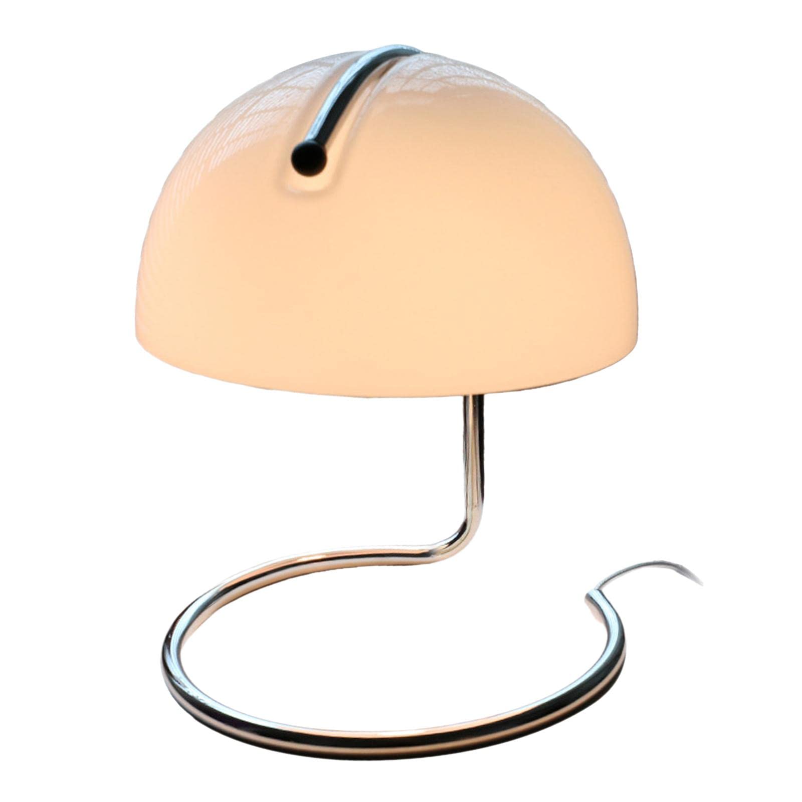 MagiDeal Modern White Table Lamp - Bedside Night Light for Bedroom, Dorm, Office, Desk & Home Decor - Stylish Lighting Fixture for Reading, Study & Photo Props