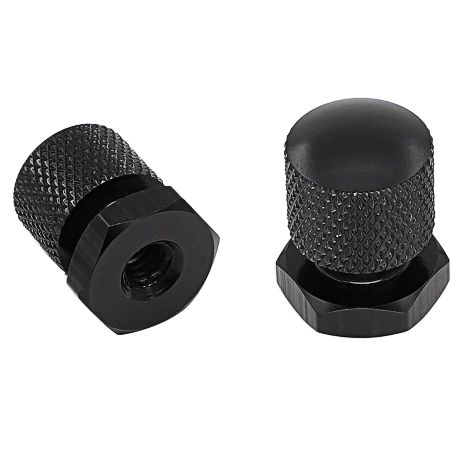Harley Davidson Touring Softail Solo Seat Mounting Nuts - Black Seat Fastener Hardware Kit (2-Pack) - Perfect for DIY Motorcycle Seat Installation & Replacement