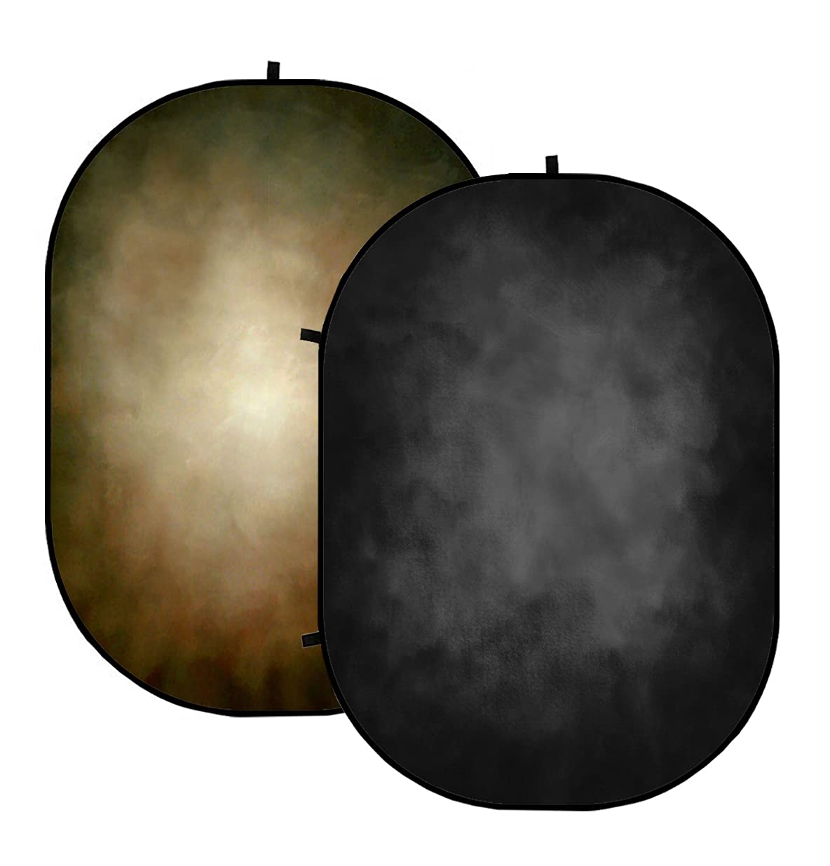 Kate Collapsible Backdrop - Double Sided Black & Brown Microfiber Photography Background (5x6.5ft) - Portable Pop Up for Studio, Portrait, Product Shoots & YouTube Videos