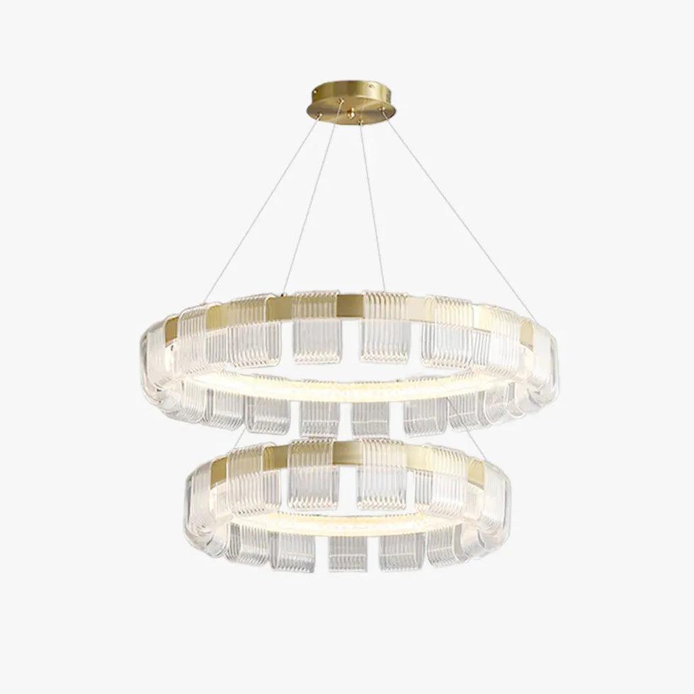 Modern Wavy Acrylic Gold Pendant Light - Elegant Ceiling Lighting Fixture for Dining Room, Kitchen Island & Bedroom Decor