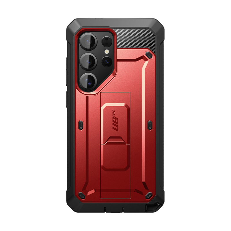 Samsung Galaxy S25 Ultra Unicorn Beetle PRO Case - Heavy Duty Rugged Protective Cover with Shock Absorption | Metallic Red | Perfect for Outdoor Adventures, Construction Work & Extreme Sports Protection