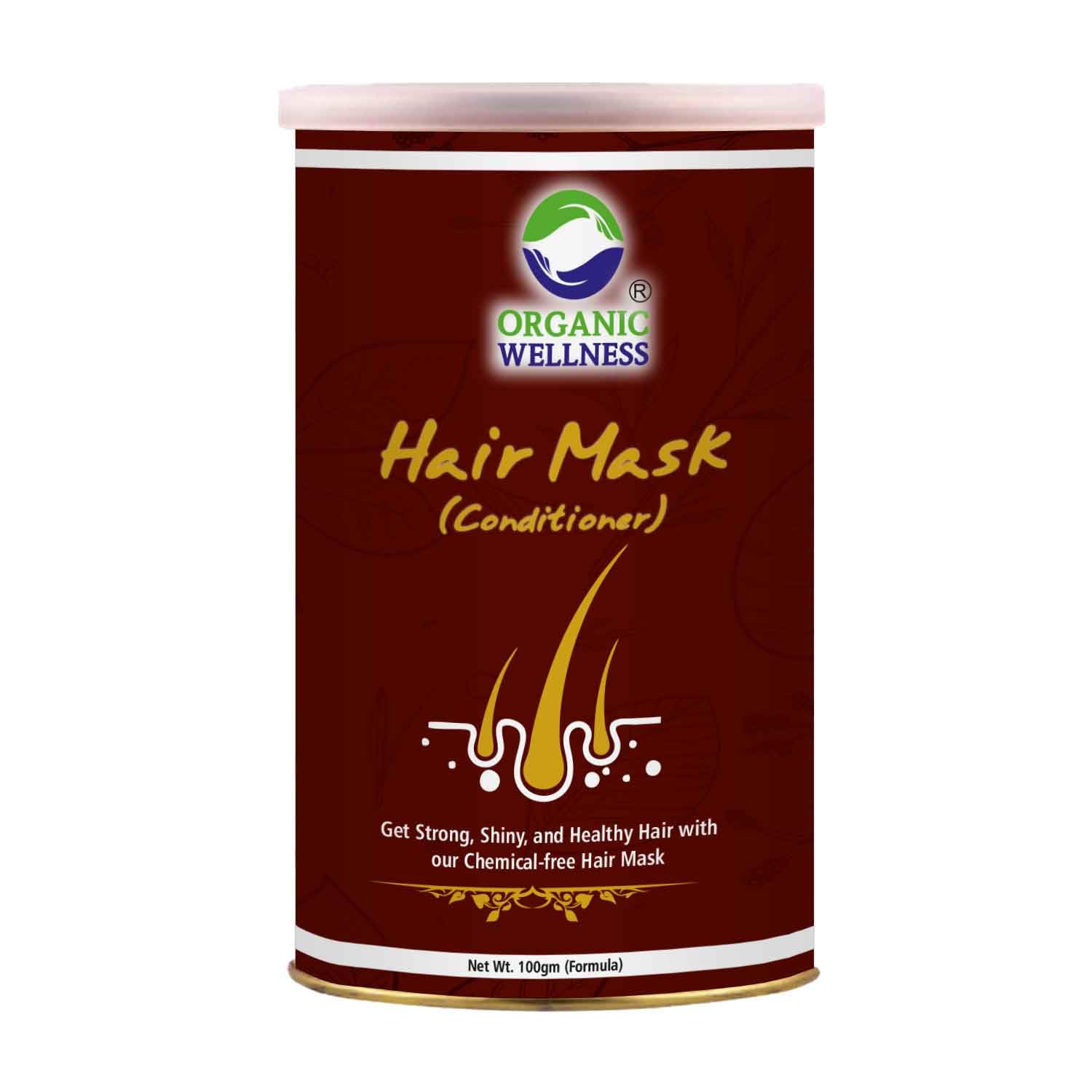 Organic Hair Mask Conditioner 100g - Paraben & Silicone Free Deep Treatment for Silky Strong Hair - All Hair Types - Men & Women - Perfect for Daily Nourishment & Salon-Like Results at Home