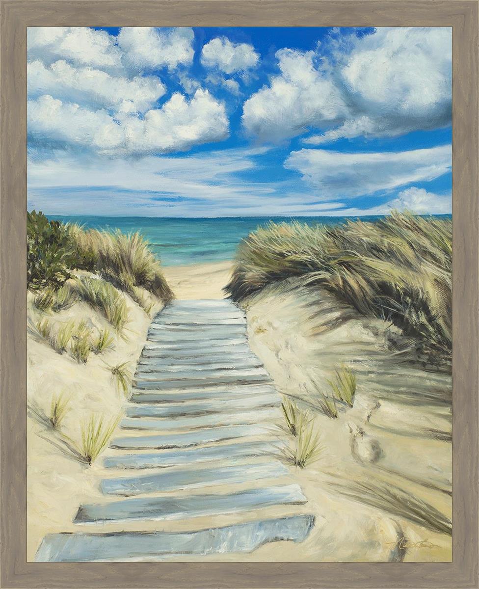 Seashore Large Wall Art - Stunning Ocean Beach Decor for Living Room, Bedroom & Office - Perfect Coastal Home Decor Gift