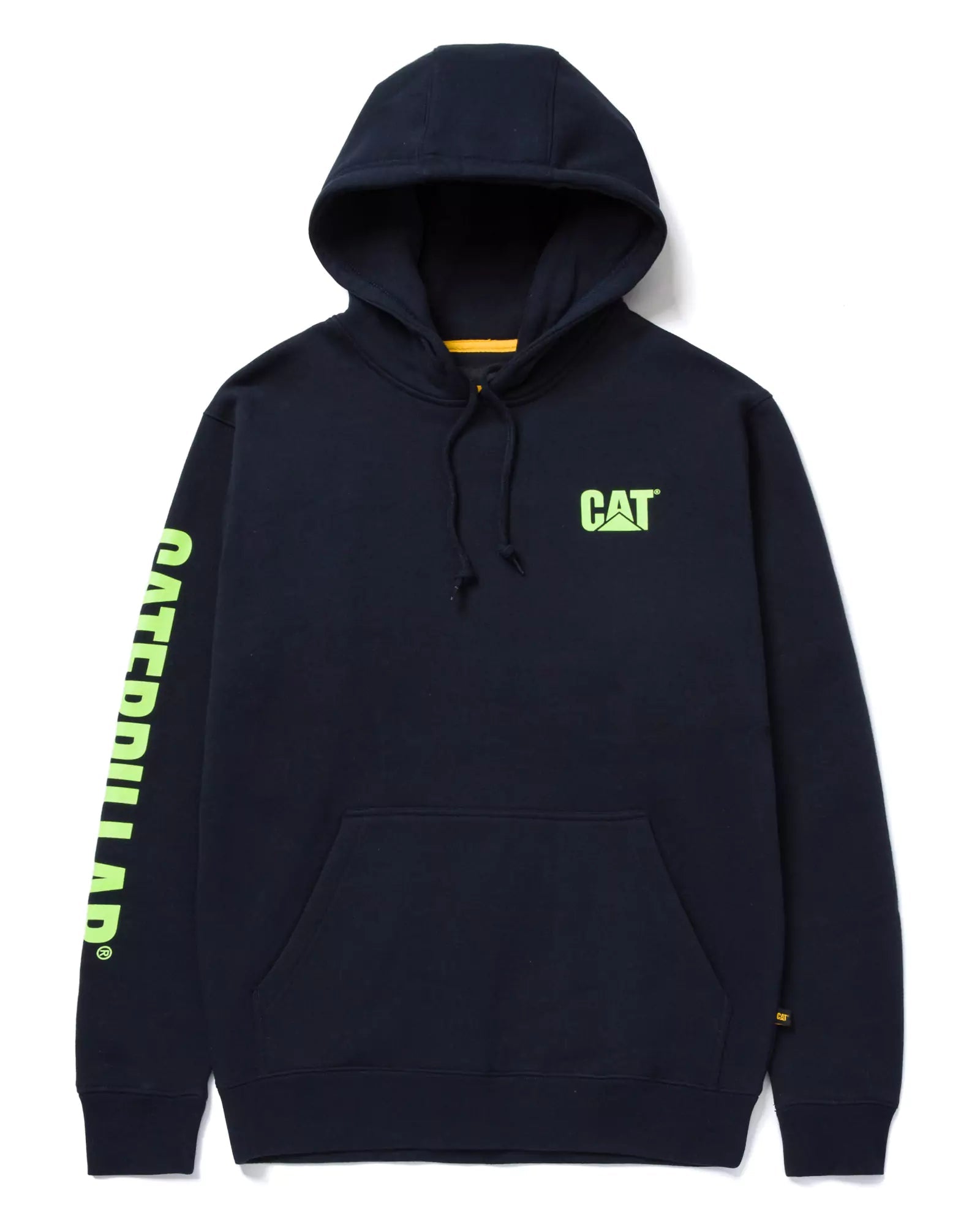 CAT Men's Banner Logo Hooded Sweatshirt - Soft Fleece Pullover for Casual Wear & Outdoor Activities