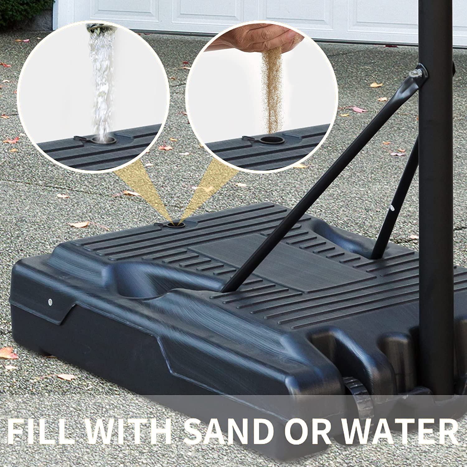 Adjustable Height Junior Portable Basketball Hoop - Kids Indoor/Outdoor Basketball Stand with Stable Base - Perfect for Backyard, Driveway & Playground Fun