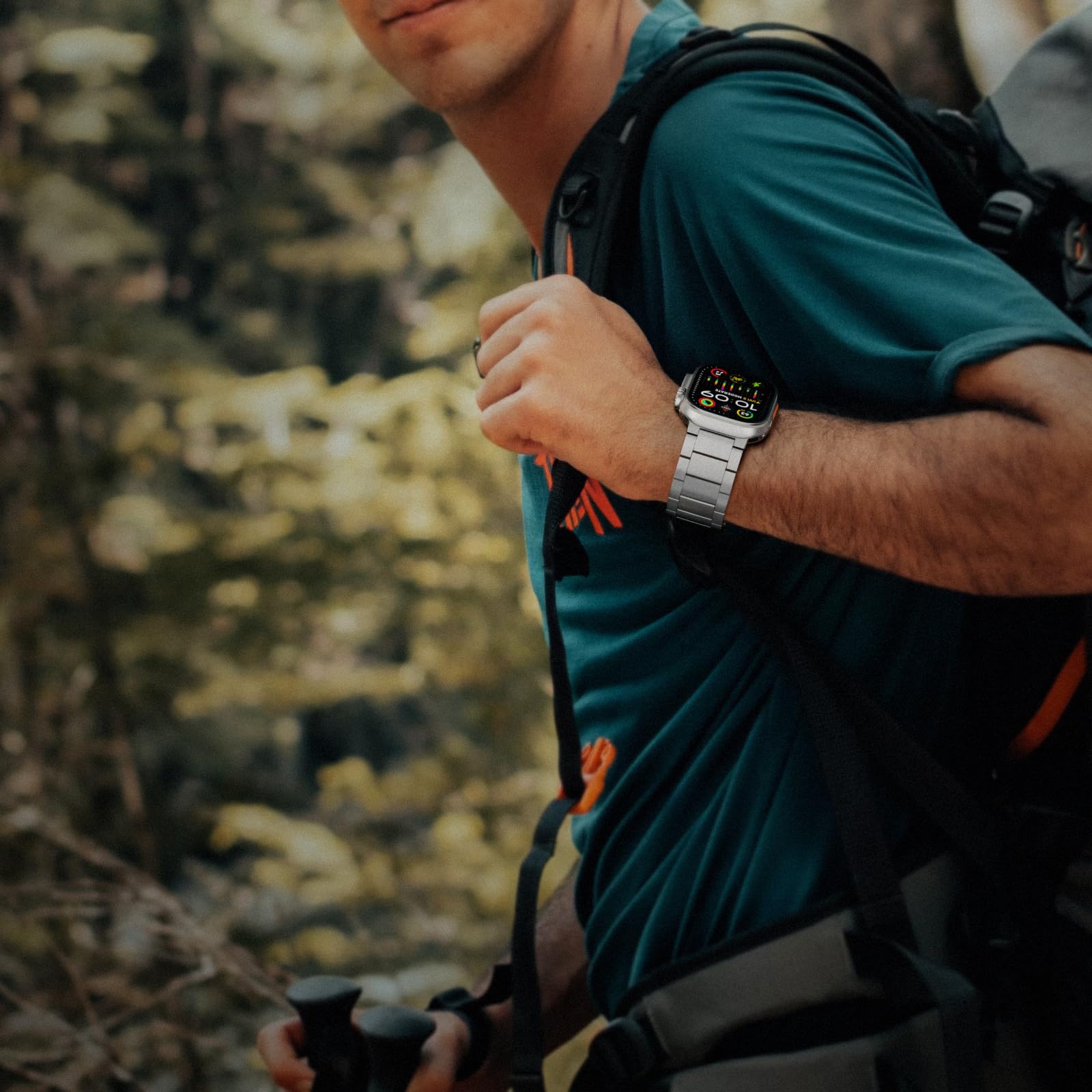 Premium Titanium Watch Band for Apple Watch Ultra 2 / Ultra 49mm - Adjustable 26mm Wide Magnetic Strap with DLC Coating - Durable Replacement Band for Men - Perfect for Outdoor Adventures, Workouts & Everyday Wear