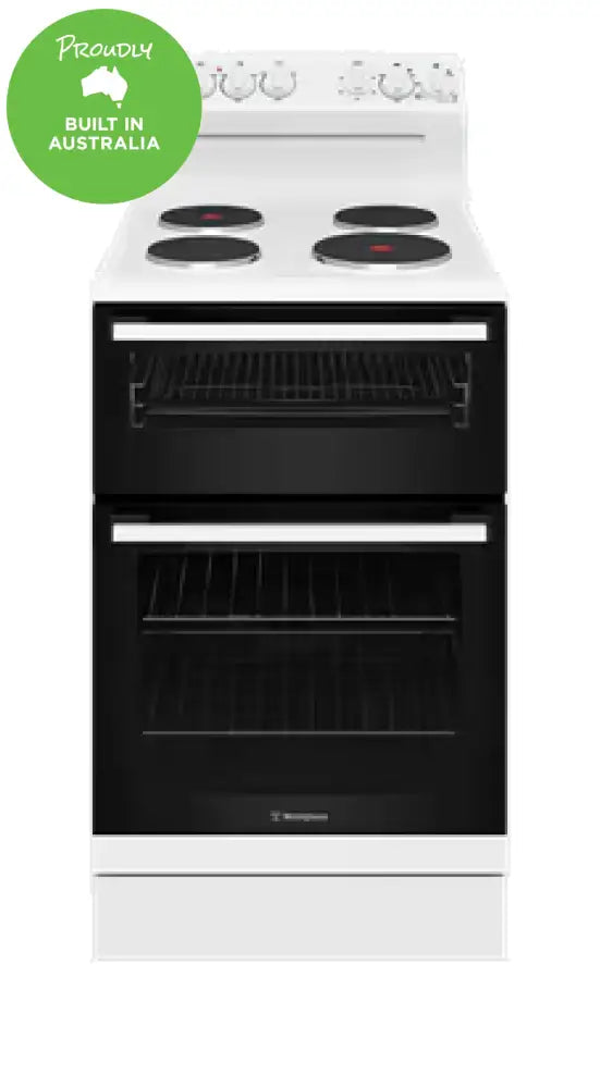 Westinghouse WLE532WC 54cm Electric Freestanding Cooker with Solid Cooktop - Perfect for Small Kitchens & Home Cooking