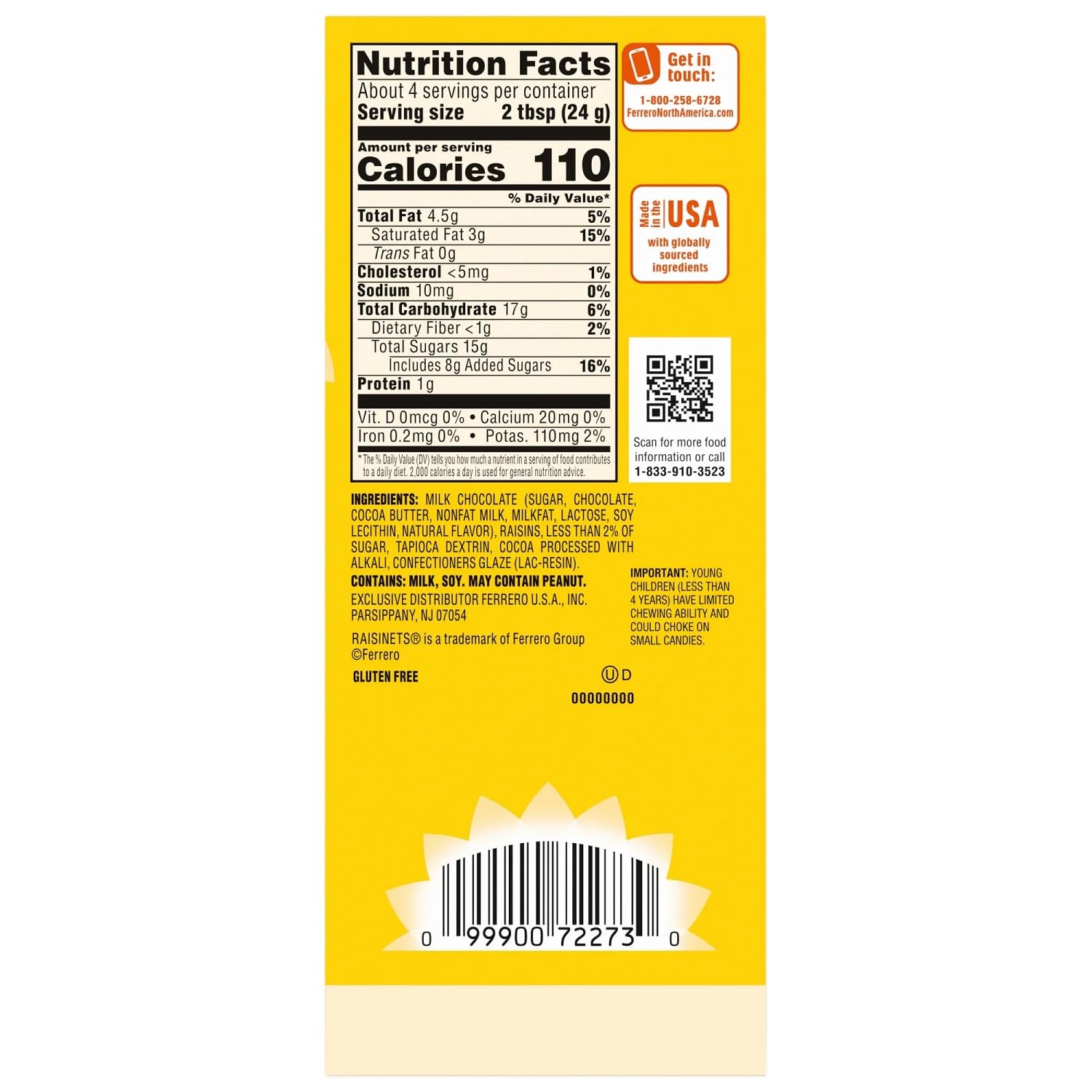 Nestle Raisinets 3.5oz Chocolate Covered Raisins - Movie Theater Candy Snack for Parties, Gifts & Home Entertainment
