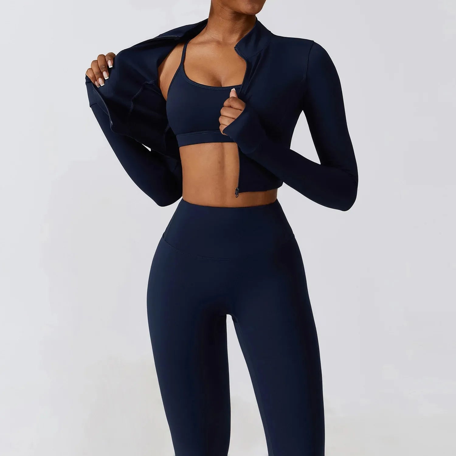 Women's 2/3-Piece Workout Outfits - High Waist Yoga Pants & Stretch Sports Bra Set - Gym, Running & Fitness Activewear - Perfect for Yoga, Pilates & Home Workouts