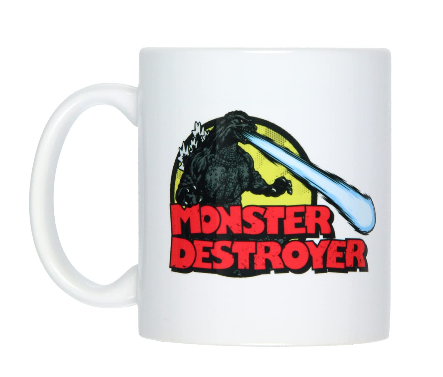 Godzilla Monster Destroyer Ceramic Coffee Mug 11 Oz - Durable Beverage Cup for Hot & Cold Drinks - Perfect for Anime Fans, Movie Lovers & Office Use