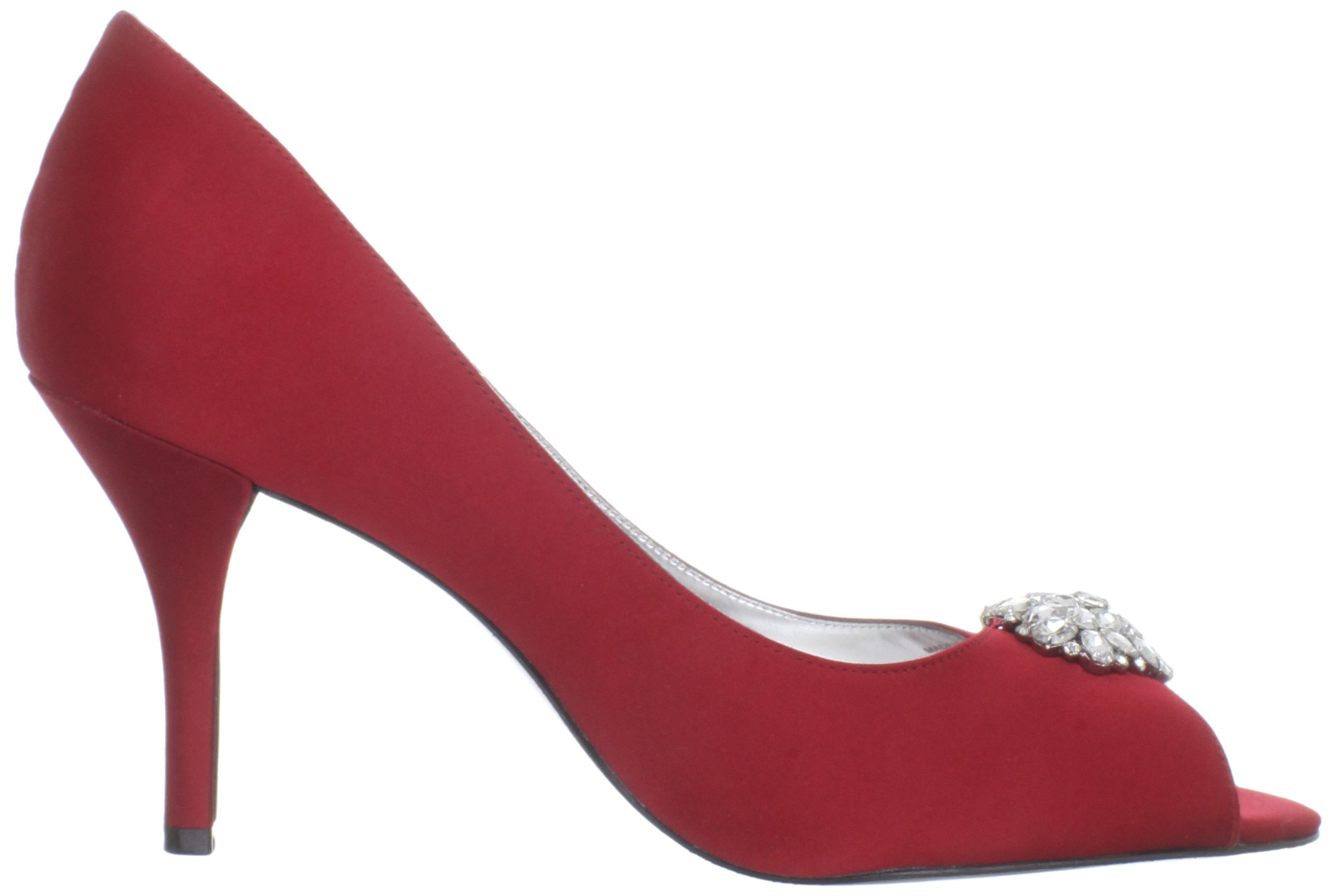 Nina Women's Fiery Red High Heel Pumps - Elegant Pointed Toe Dress Shoes for Parties, Weddings & Office Wear