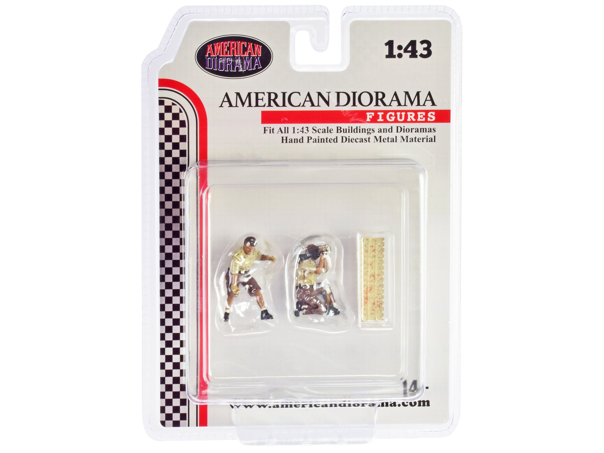 1/43 Scale Diecast 4X4 Mechanics 2-Piece Figure Set - Perfect for Model Car Displays & Diorama Scenes by American Diorama