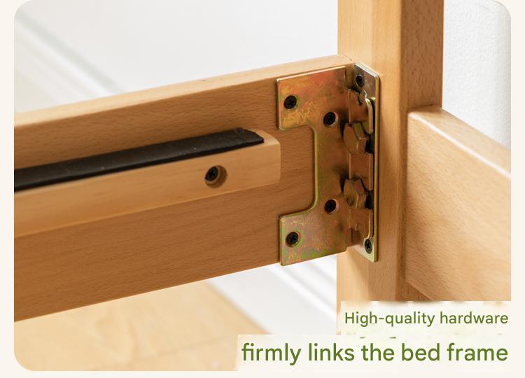 Kids Wooden Bed with Night Light - Beech & Poplar Little House Design with 15-Minute Auto Light Off - Perfect for Bedrooms, Playrooms & Cozy Sleep Spaces