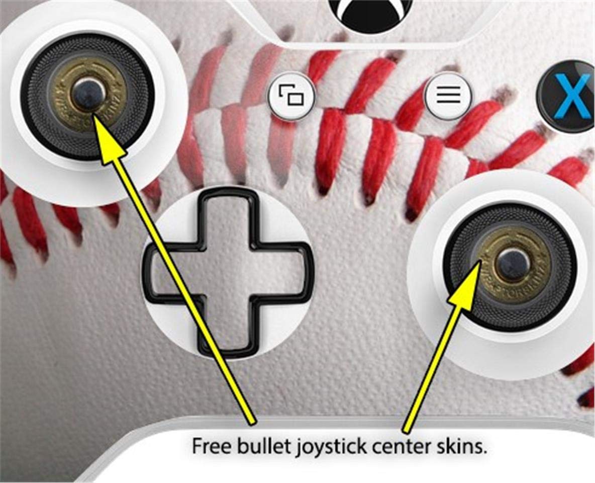 XBOX One S/X Controller Vinyl Skin Wrap - Baseball Design for Gaming