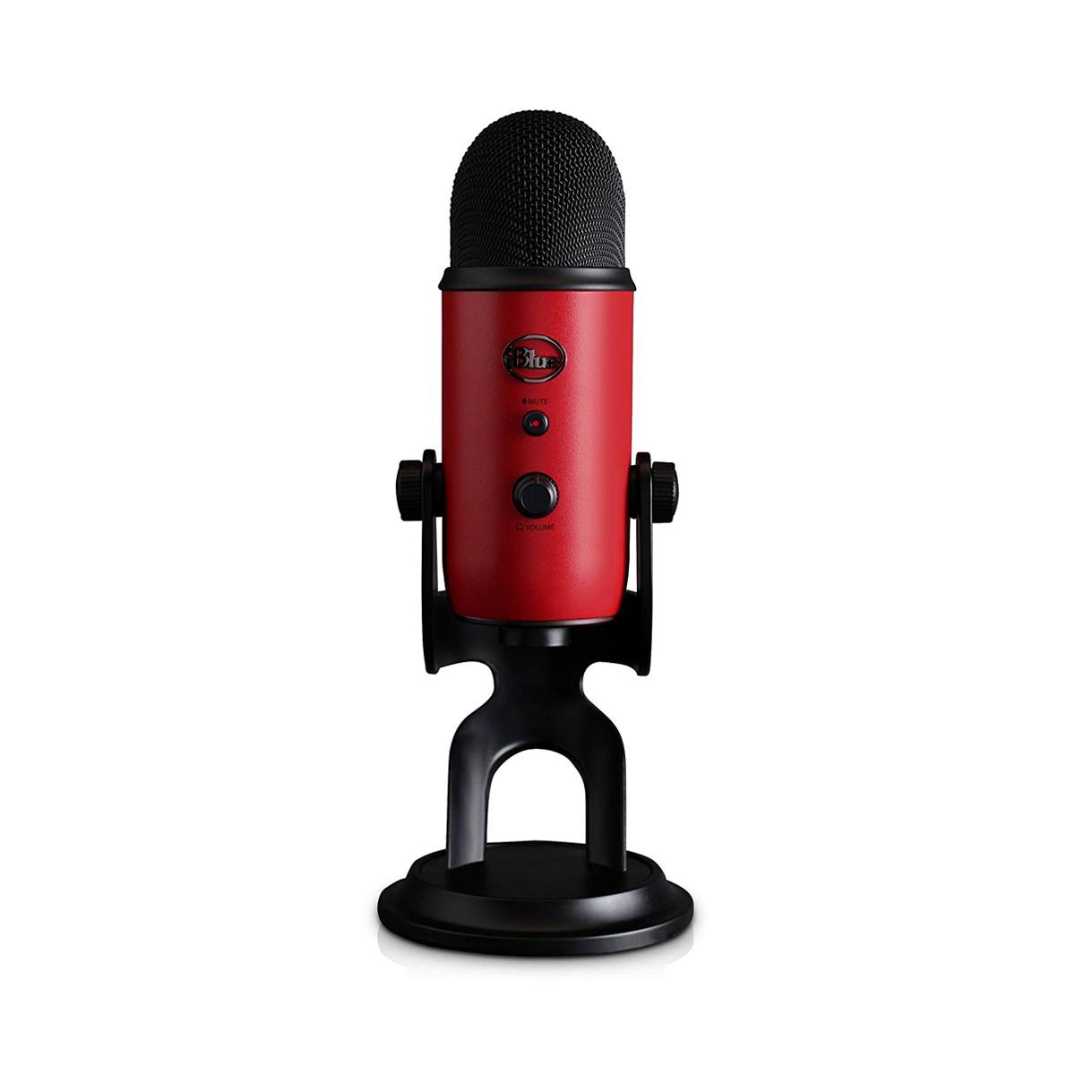 Blue Yeti USB Microphone - Professional Condenser Mic with 3 Capsules, Satin Red - Perfect for Podcasting, Streaming & Recording