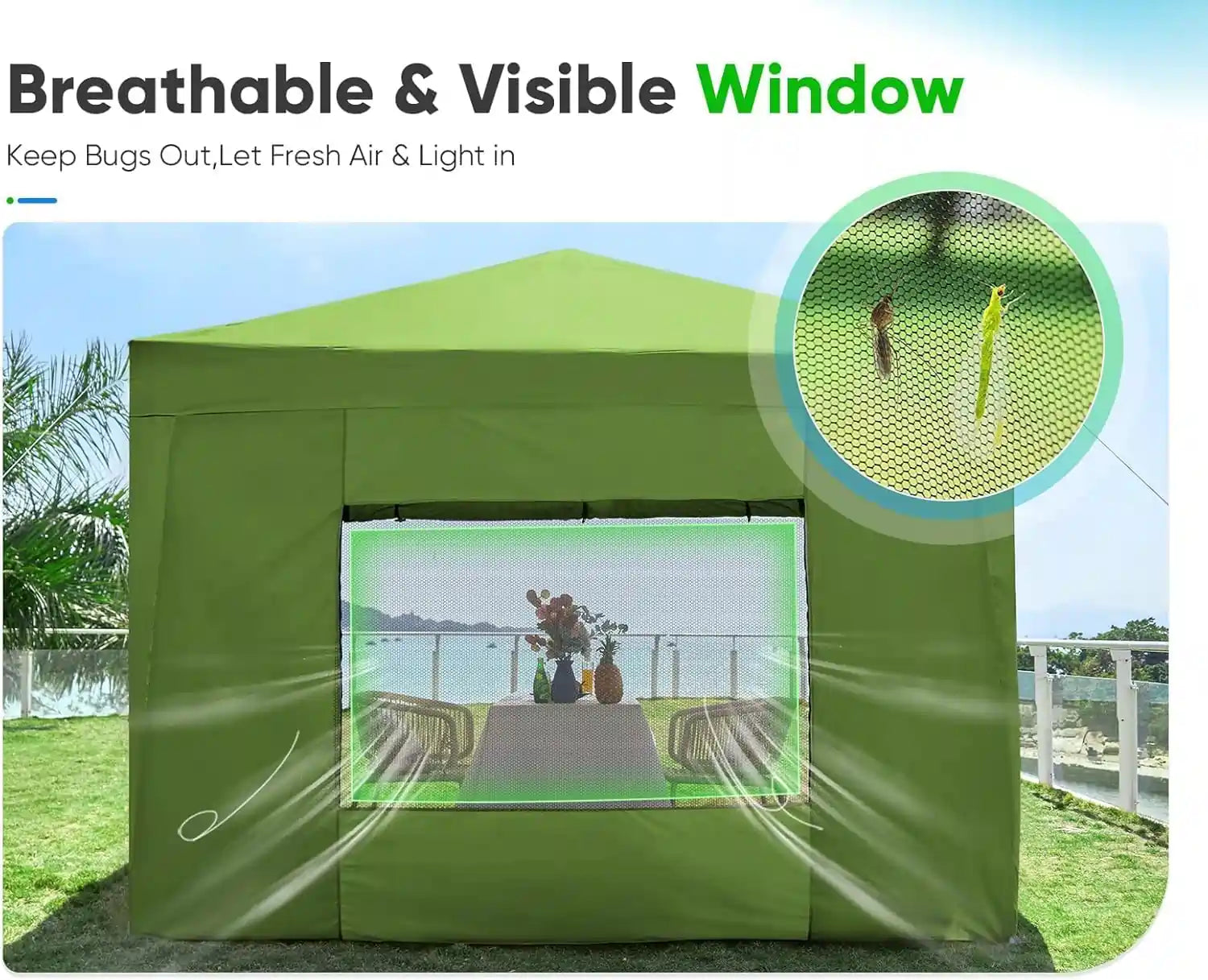 8' x 8' Pop Up Privacy Canopy Tent with Removable Side Walls - Perfect for Outdoor Events, Beach Parties, and Backyard Gatherings