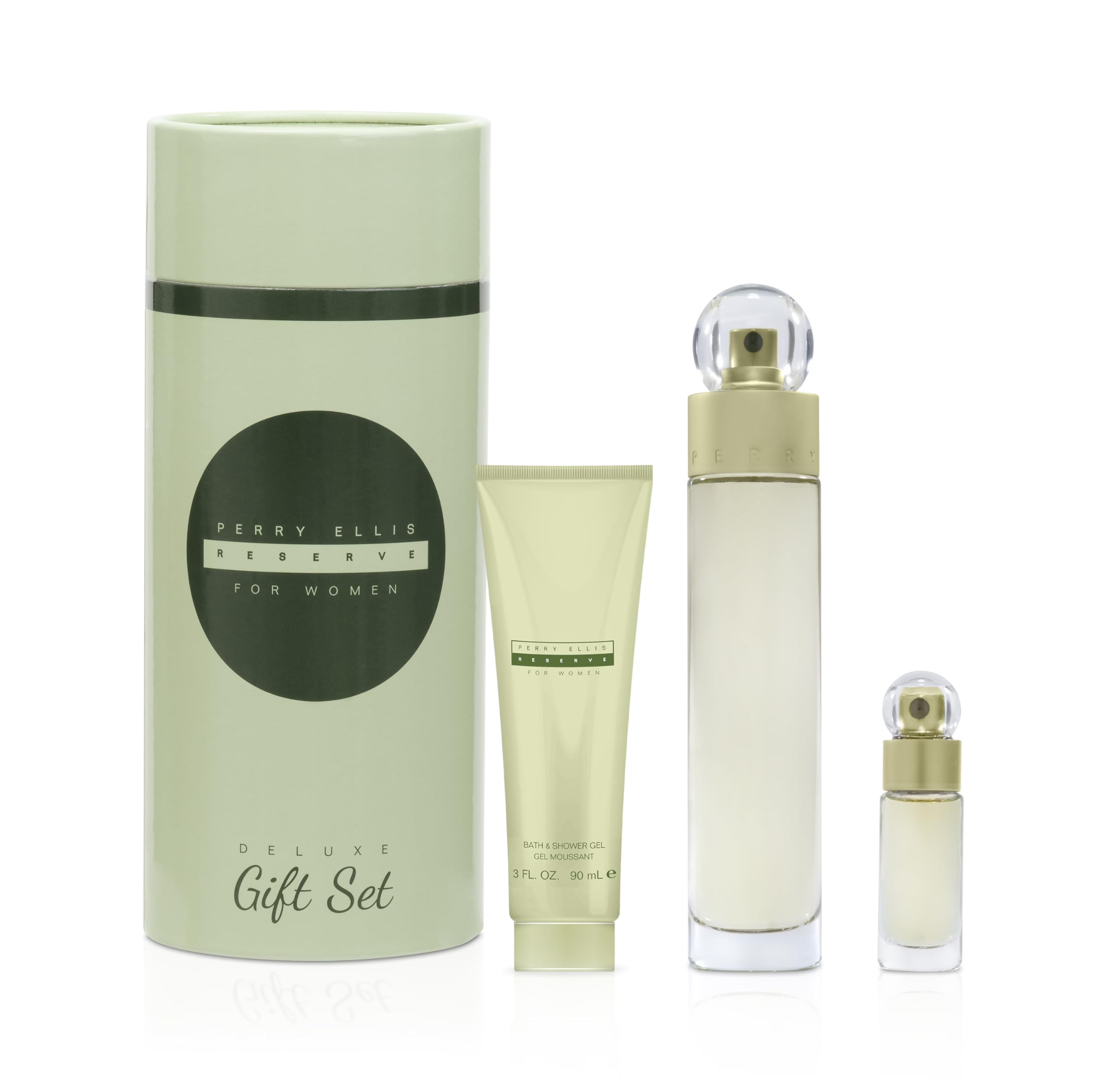 Perry Ellis Reserve for Women 3-Piece Gift Set - Perfume, Body Lotion & Shower Gel - Perfect for Birthday, Anniversary & Valentine's Day Gifts